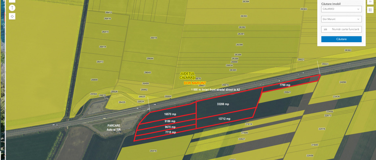 VANZARE TEREN CALARASI, A2, DOR MARUNT KM 63 DE LA DNCB, ST 97.856 MP
