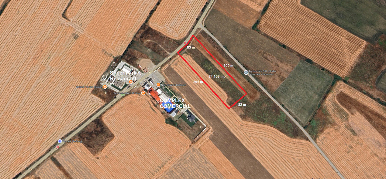 VANZARE TEREN 24.108 MP STRADAL, GIURGIU, E70, MIHAILESTI
